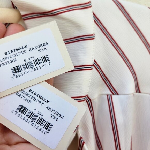 MAJE Imaly Striped Romper In Rayure - Picture 7 of 9